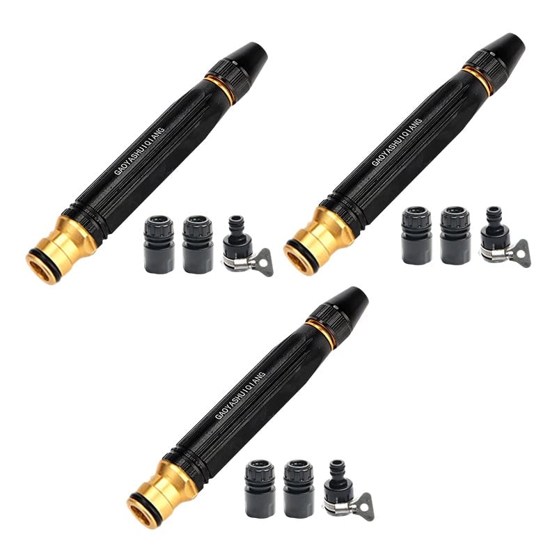 Heavy Duty Adjustable Twist Hose Nozzle Jet Sweeper Nozzle - 3 sets