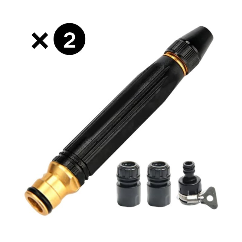 Heavy Duty Adjustable Twist Hose Nozzle Jet Sweeper Nozzle - 2 PCS